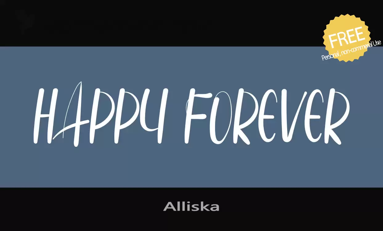 Font Sample of Alliska