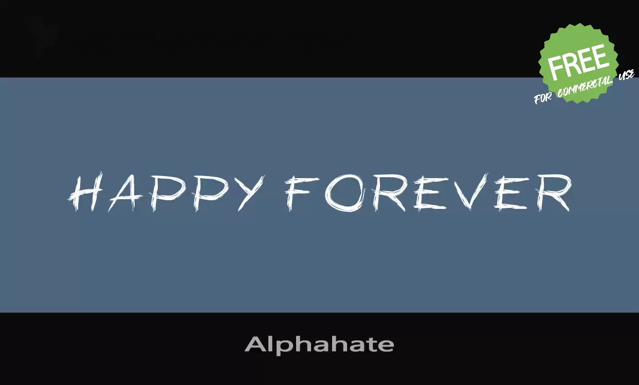 「Alphahate」字体效果图