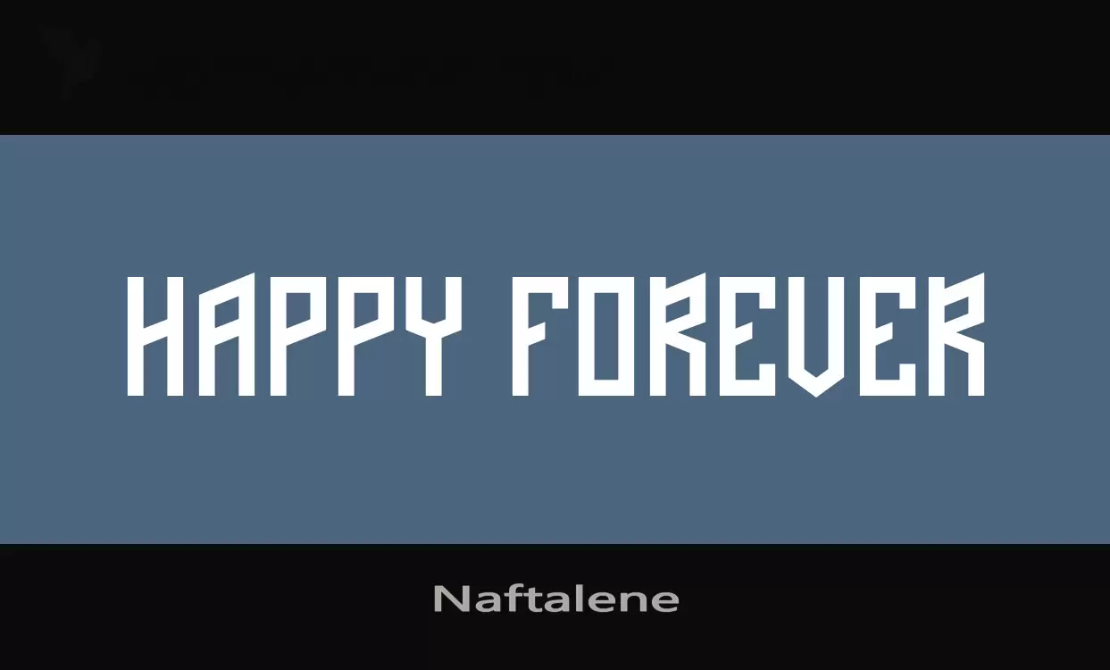 「Naftalene」字体效果图