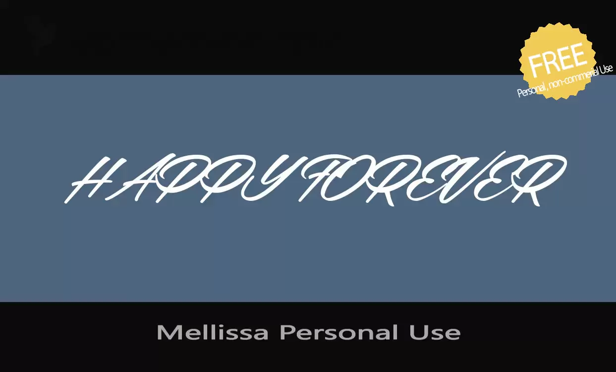 「Mellissa-Personal-Use」字体效果图