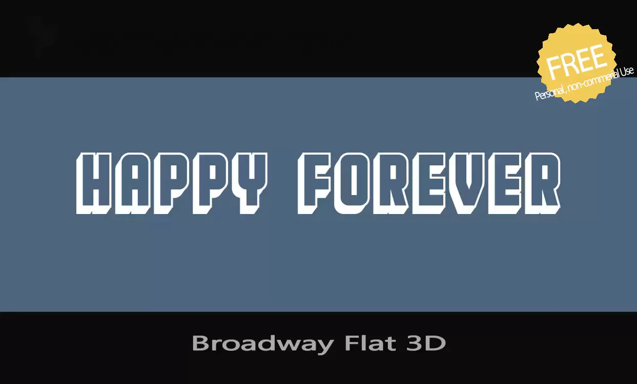 Font Sample of Broadway-Flat-3D