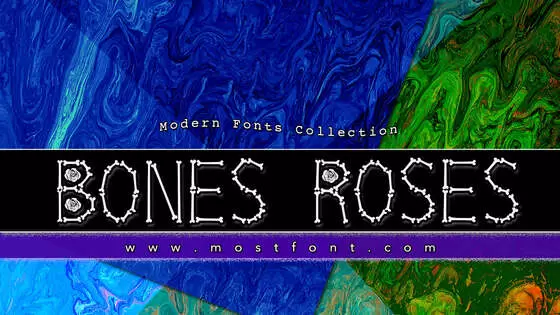 「Bones--Roses」字体排版图片