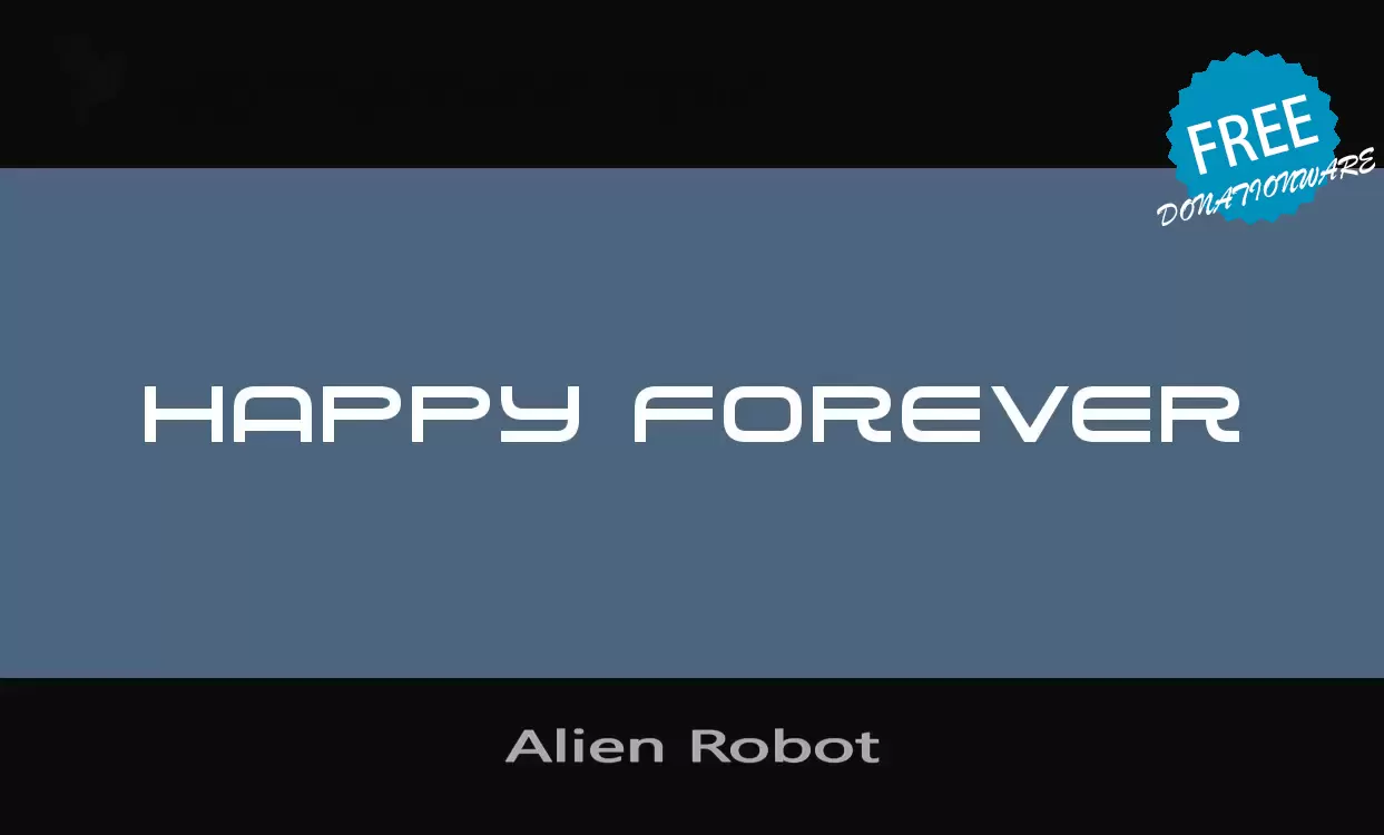 Font Sample of Alien-Robot