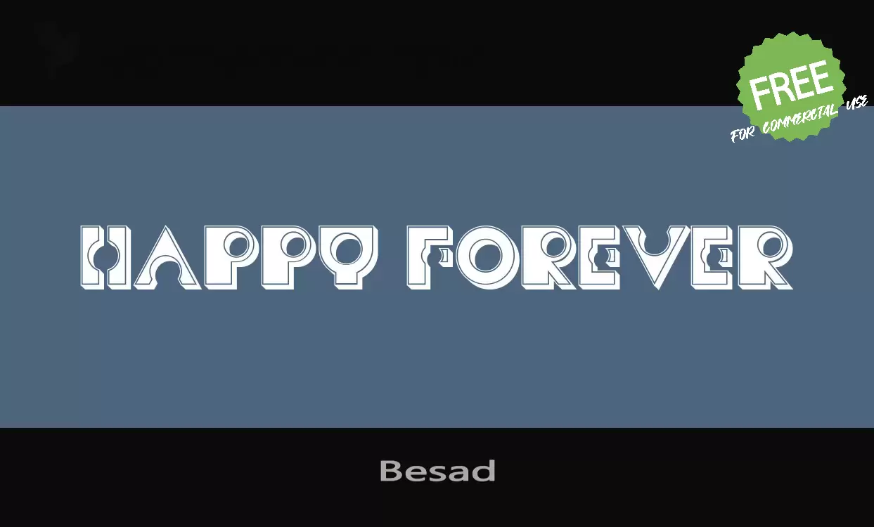 Font Sample of Besad