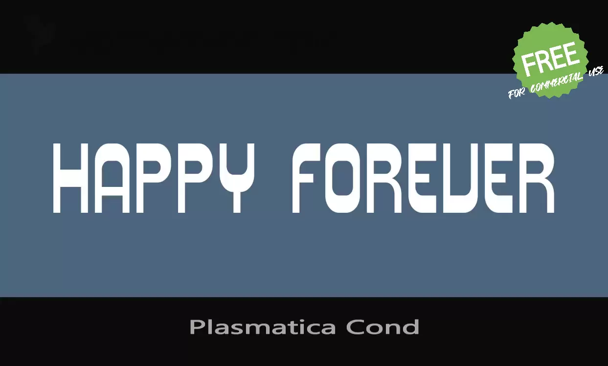 Font Sample of Plasmatica-Cond