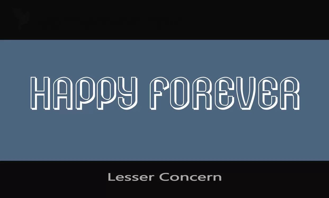 「Lesser-Concern」字体效果图