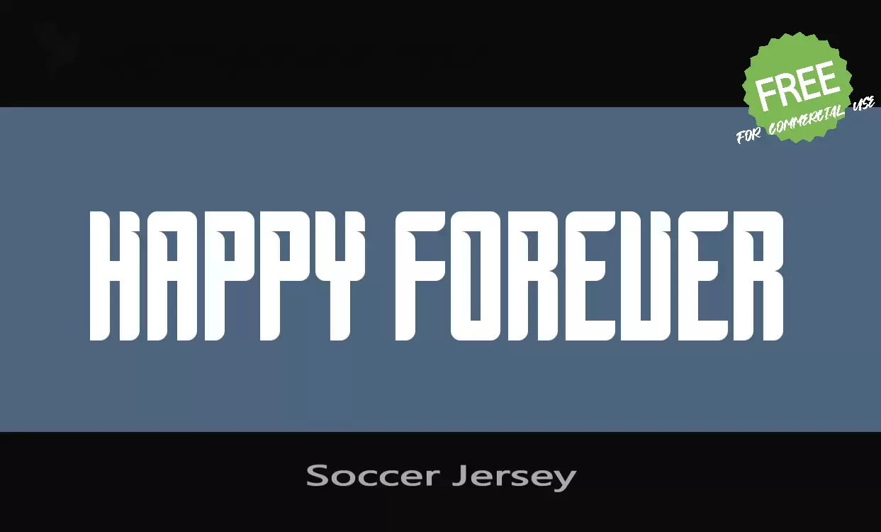 「Soccer-Jersey」字体效果图