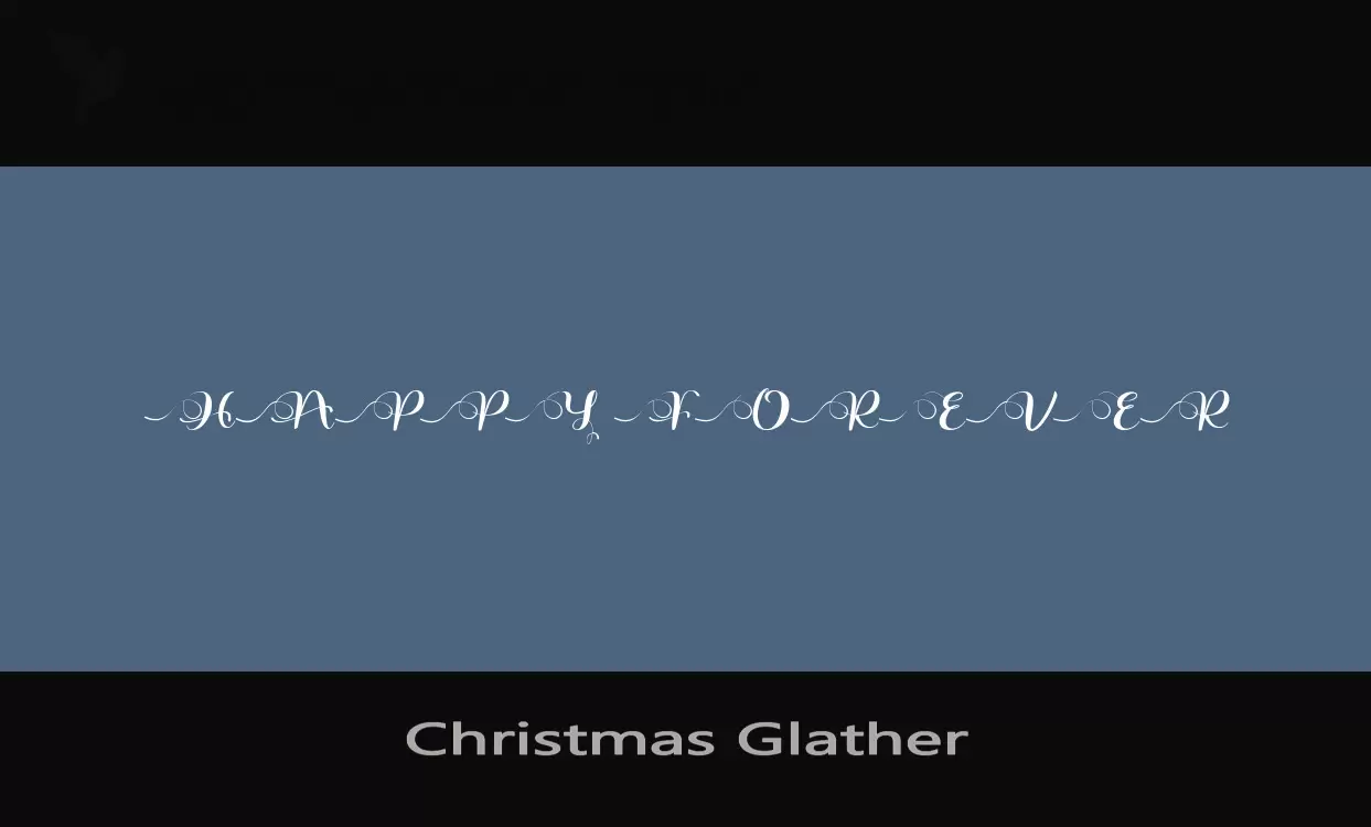 Font Sample of Christmas-Glather