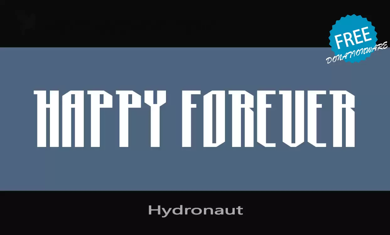 「Hydronaut」字体效果图