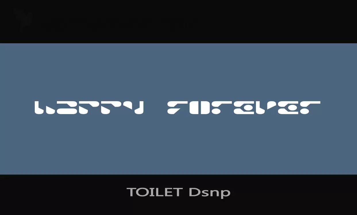 「TOILET-Dsnp」字体效果图