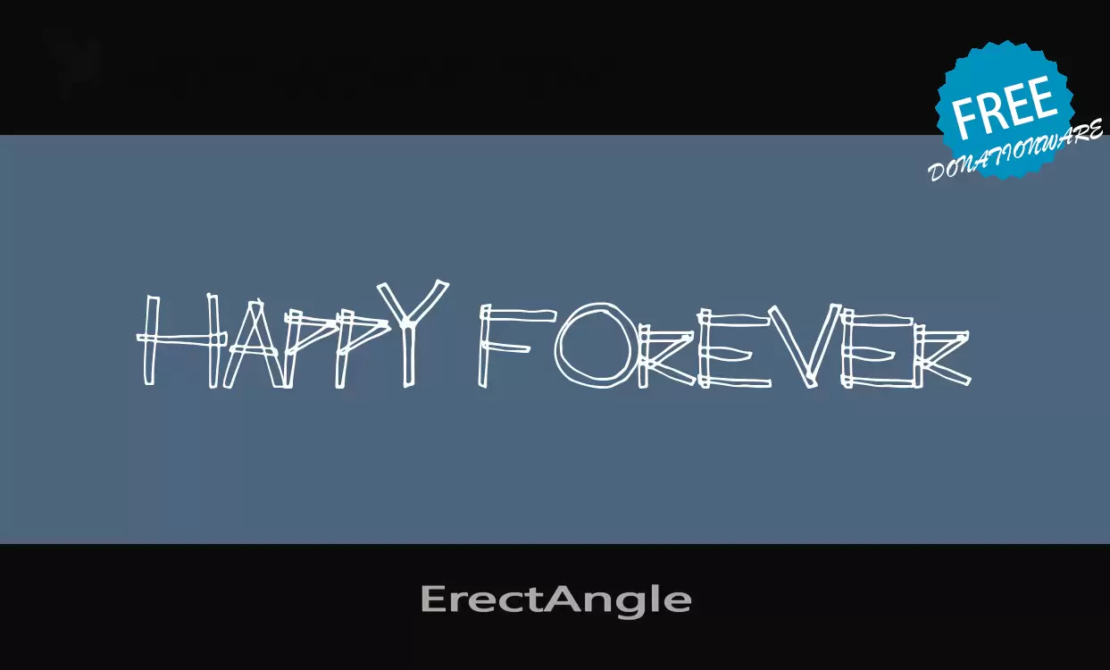 Font Sample of ErectAngle