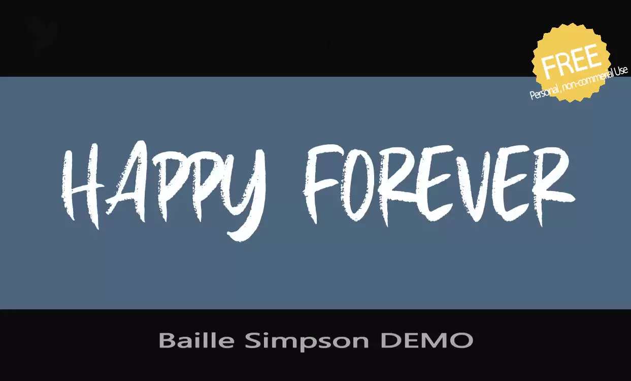 「Baille-Simpson-DEMO」字体效果图