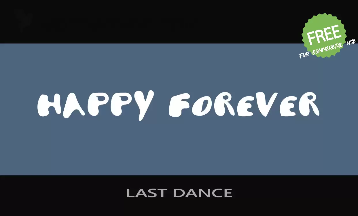 Font Sample of LAST-DANCE