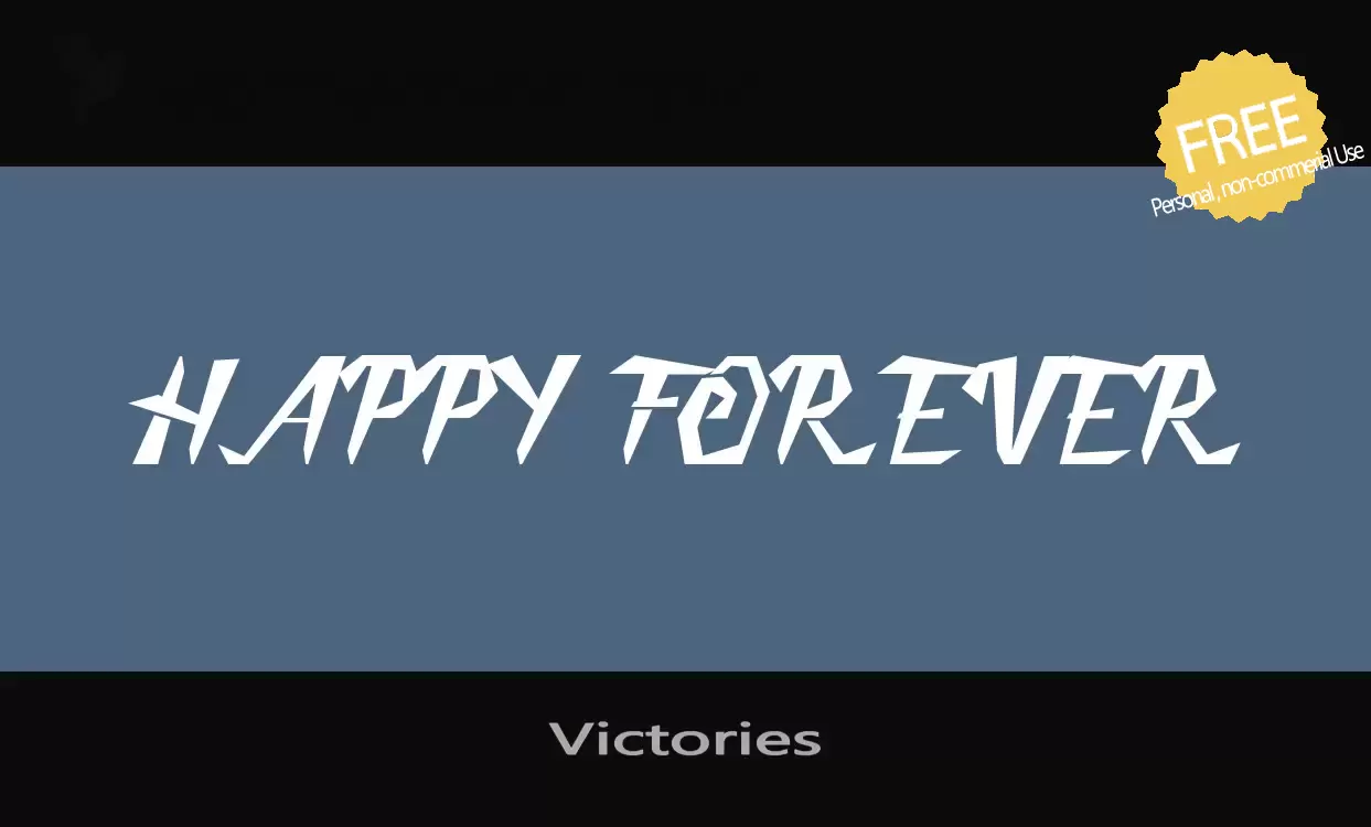 Font Sample of Victories