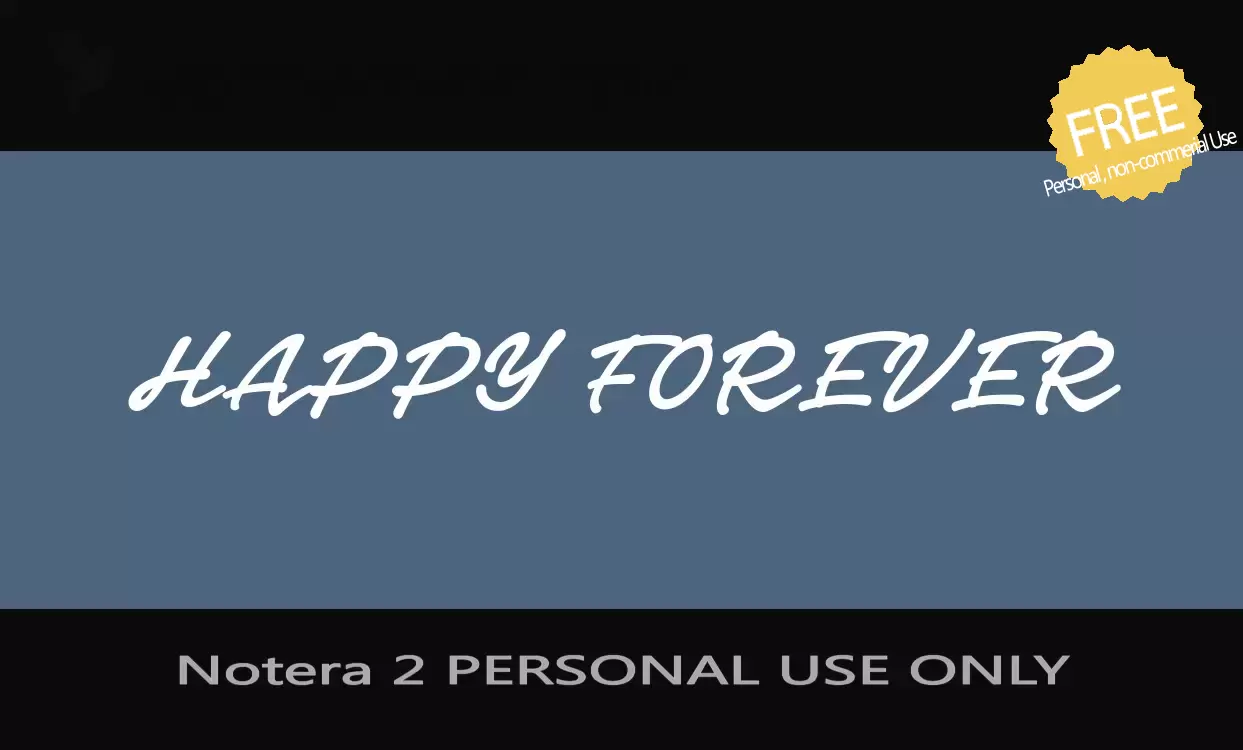 Font Sample of Notera-2-PERSONAL-USE-ONLY