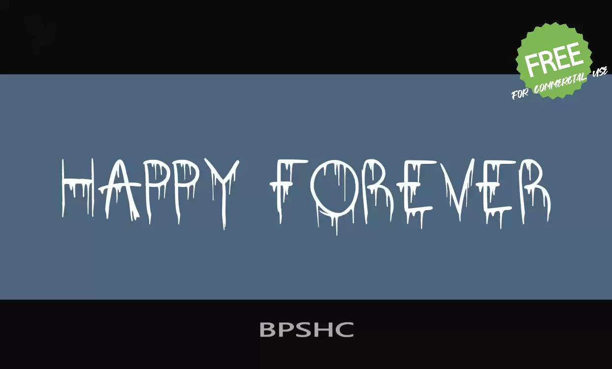 Font Sample of BPSHC