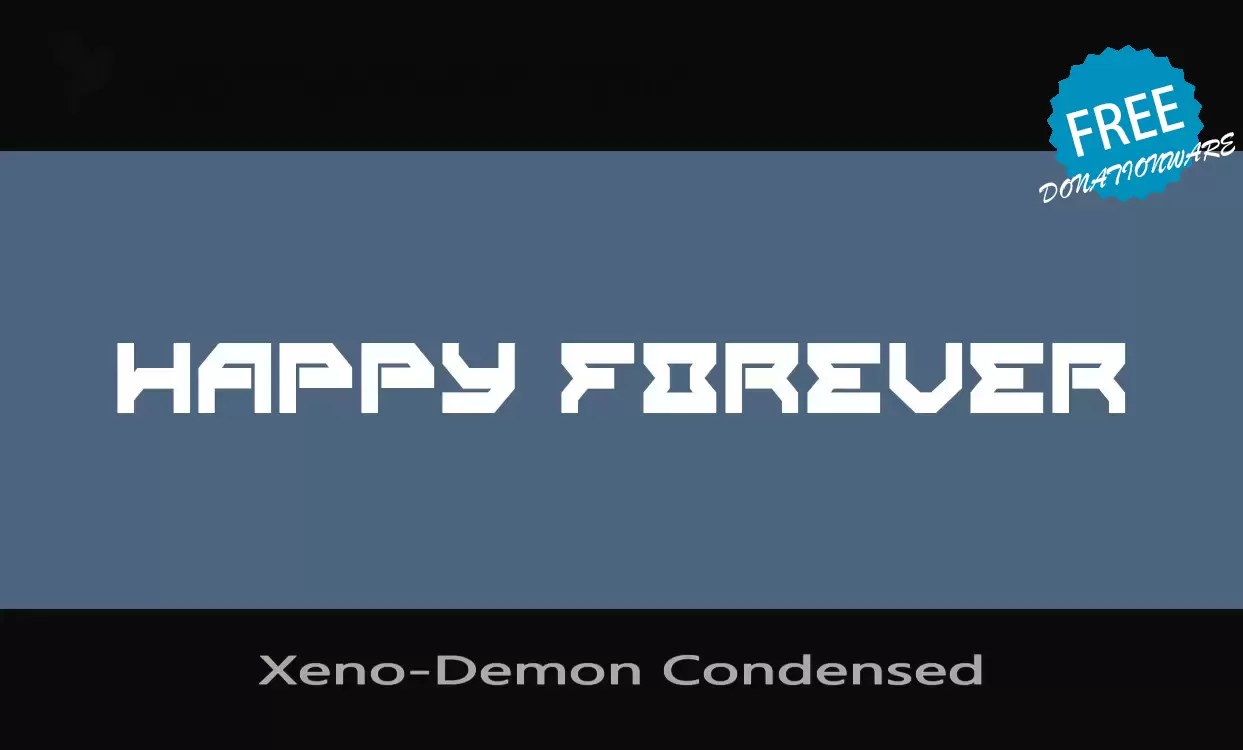 Font Sample of Xeno-Demon-Condensed