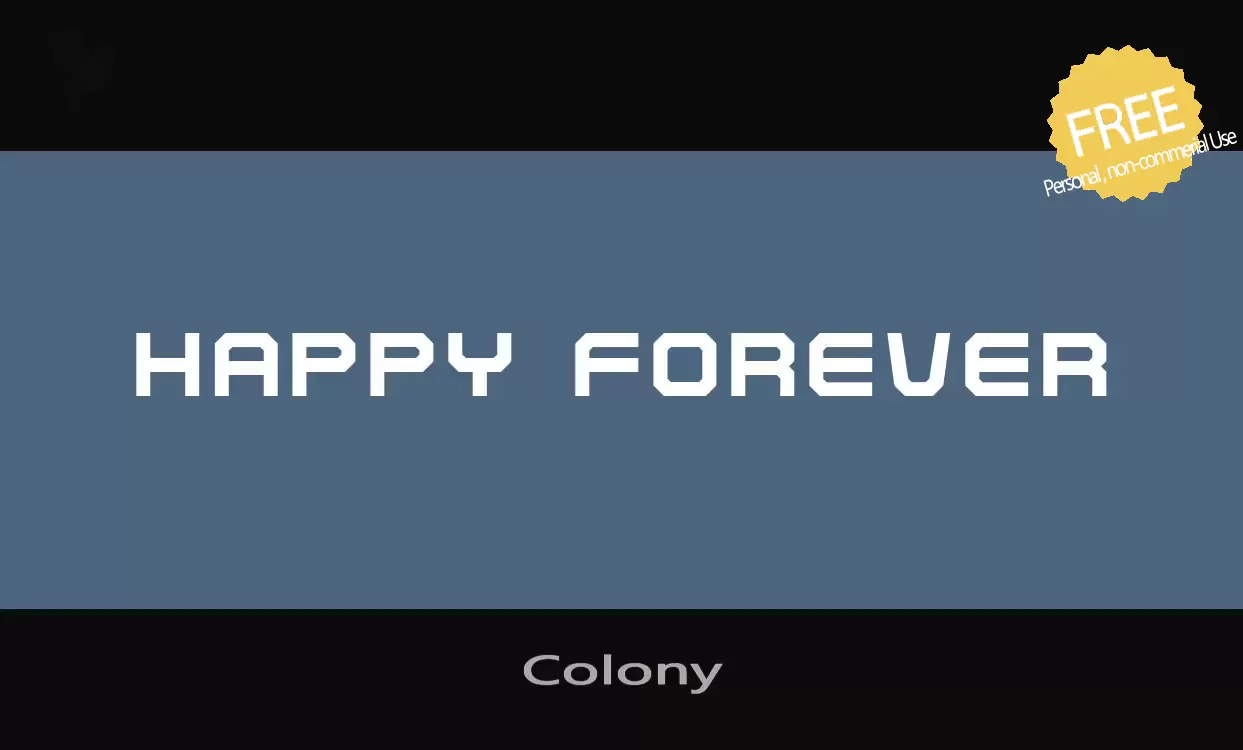 「Colony」字体效果图