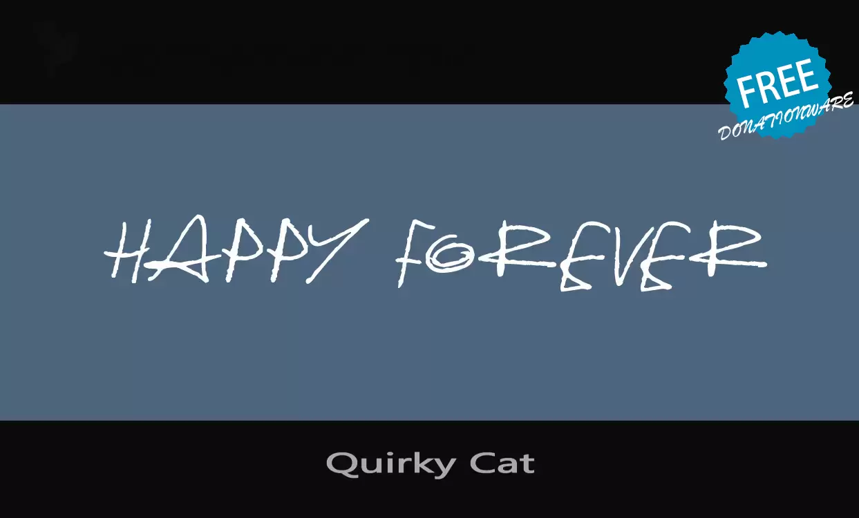 Font Sample of Quirky-Cat