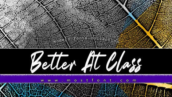 「Better-At-Class」字体排版图片