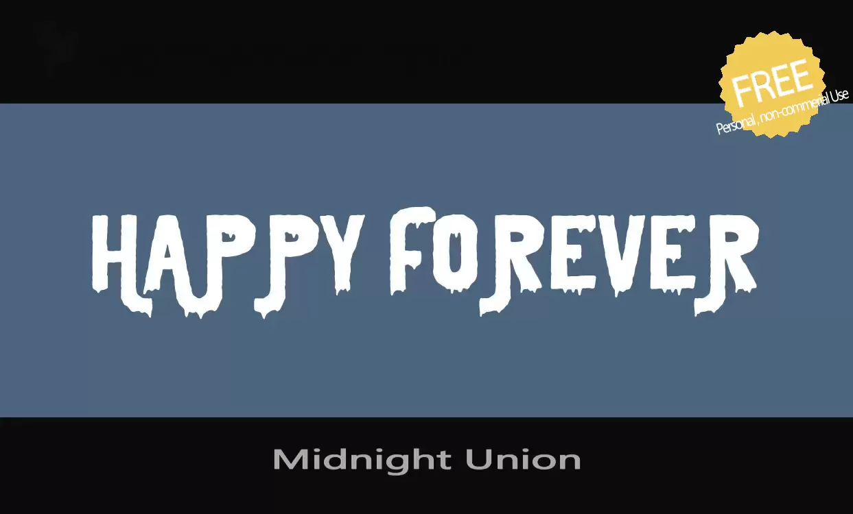 Font Sample of Midnight-Union