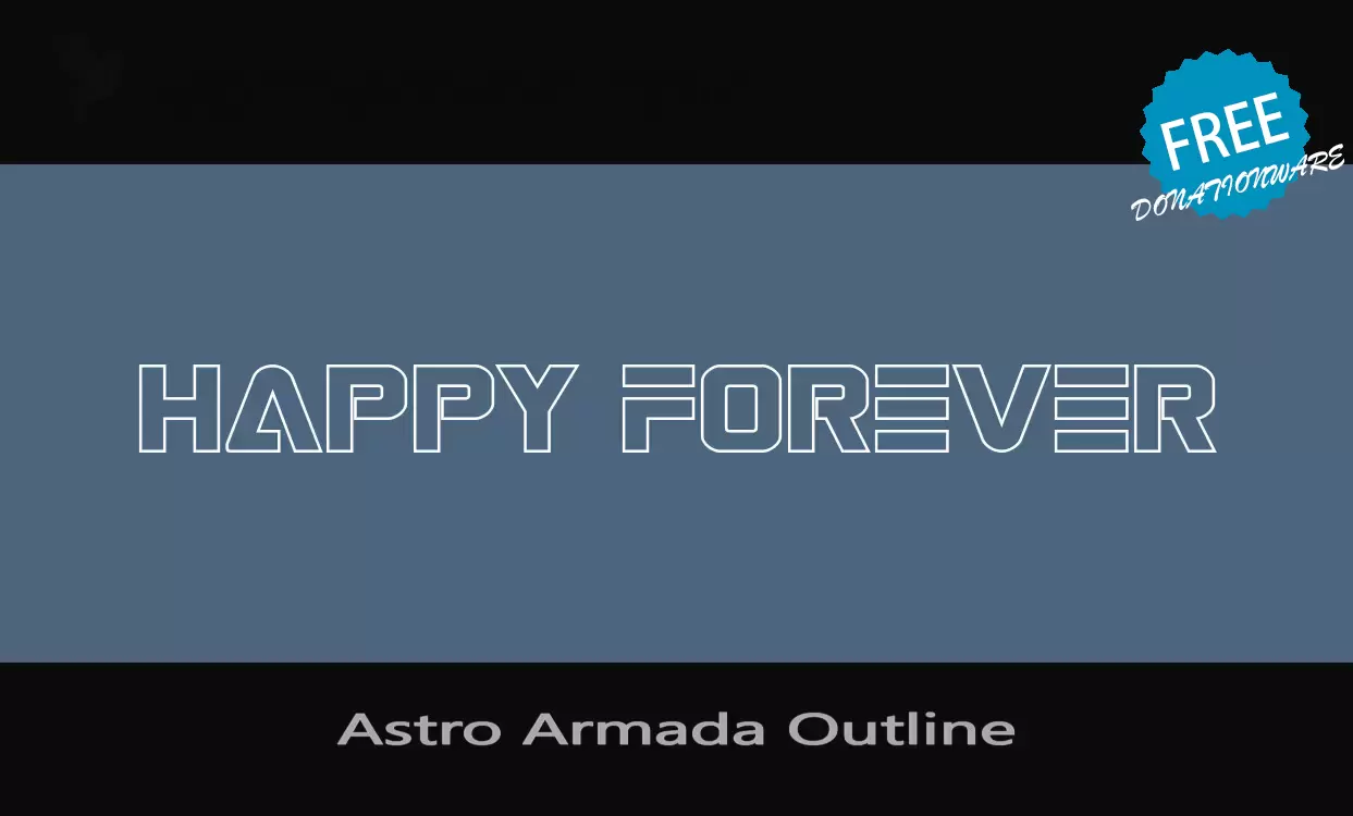 Font Sample of Astro-Armada-Outline