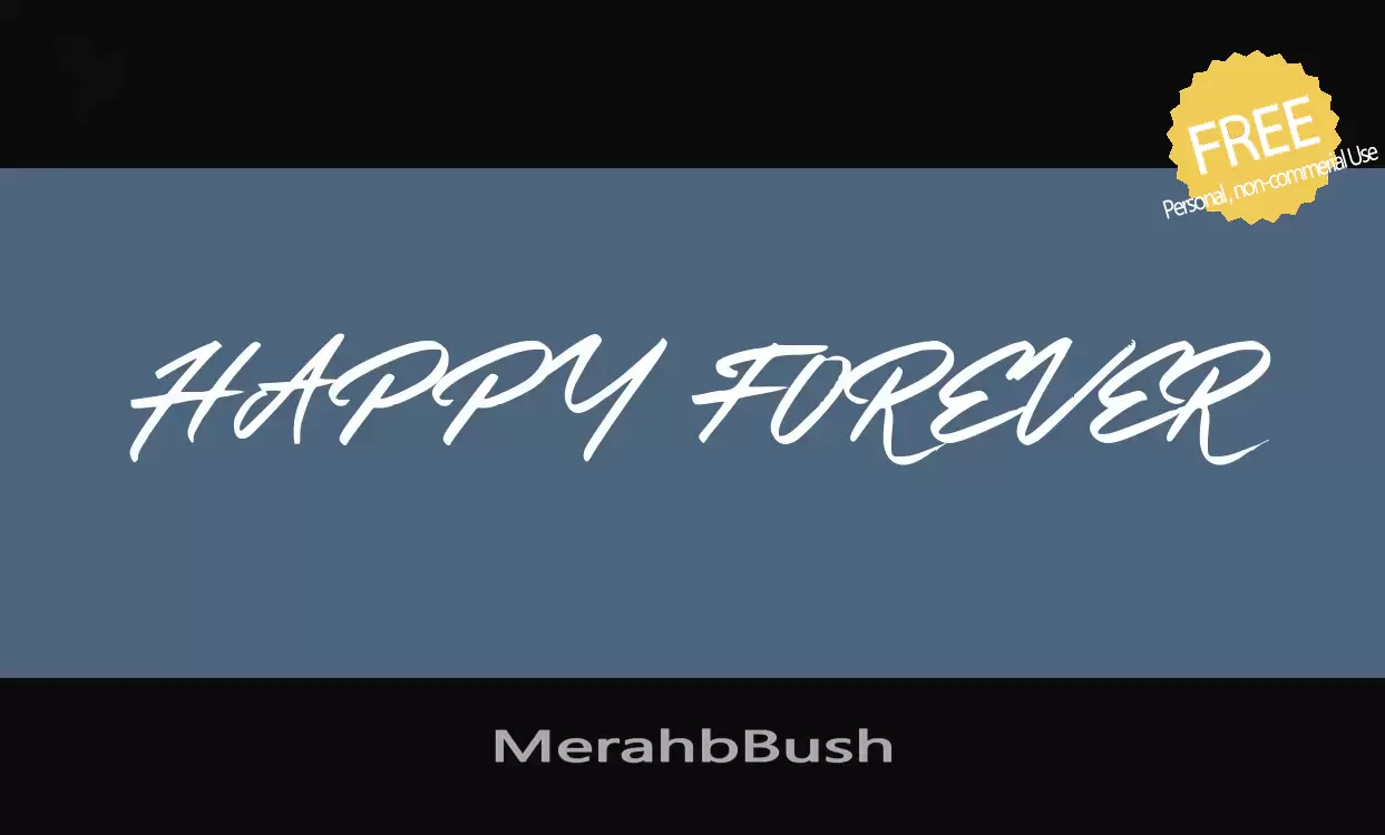 Font Sample of MerahbBush