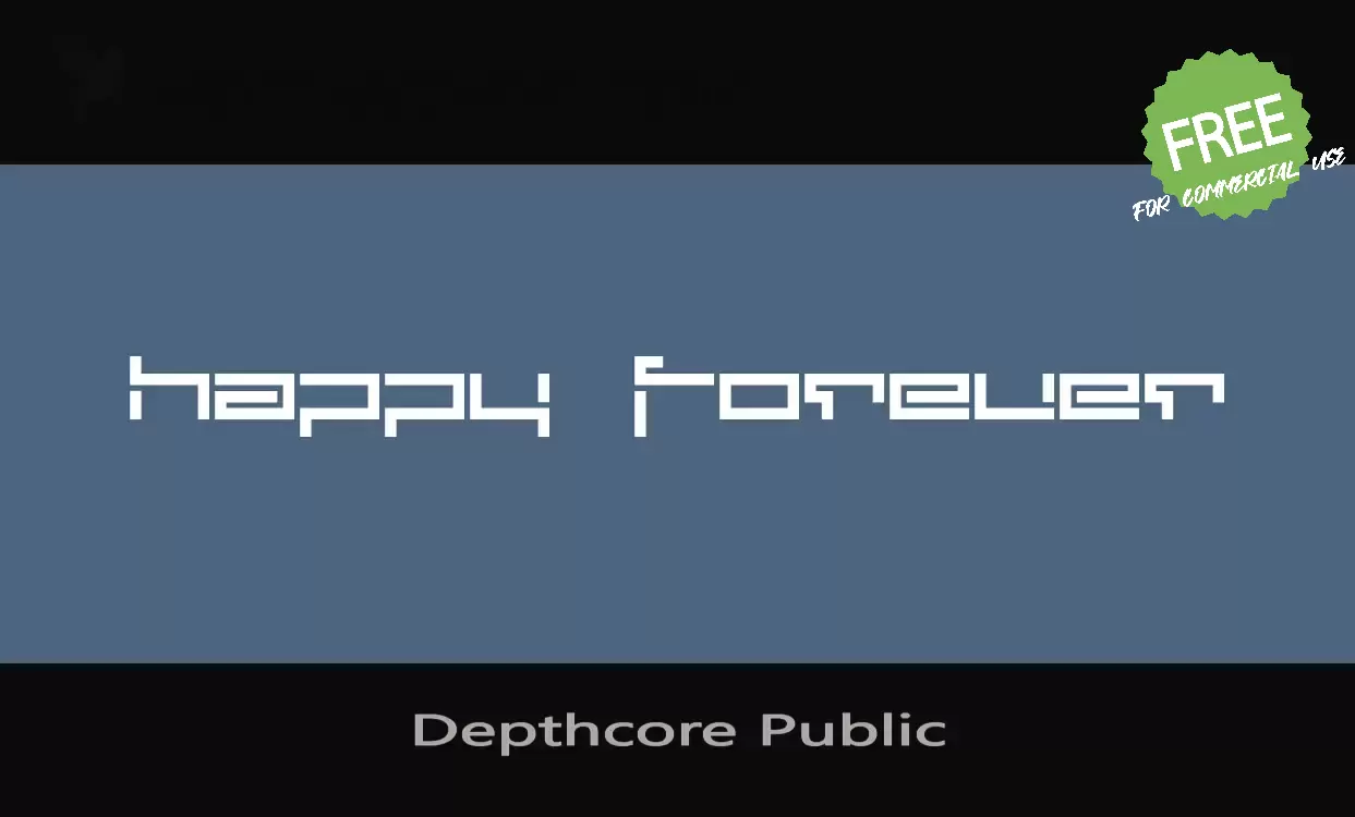 「Depthcore Public」字体效果图