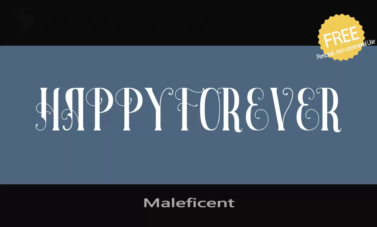 Font Sample of Maleficent