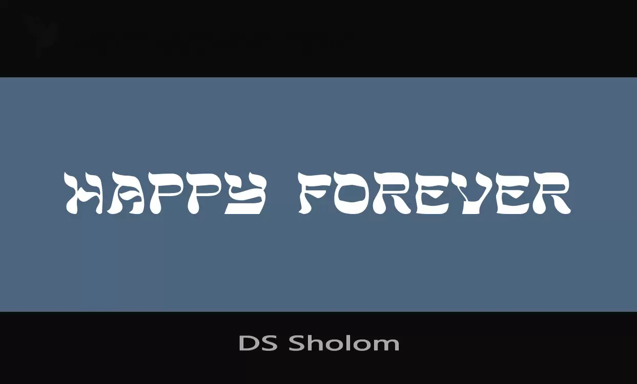 Font Sample of DS-Sholom