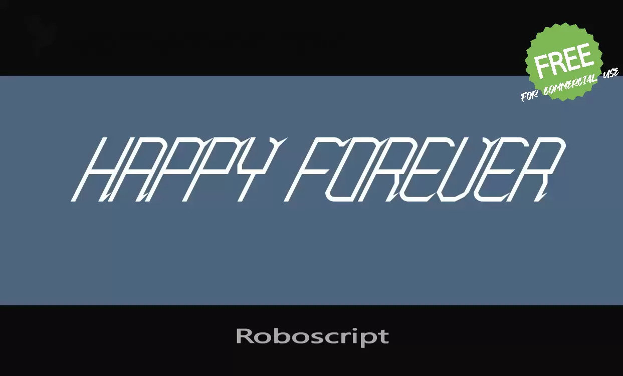 Font Sample of Roboscript