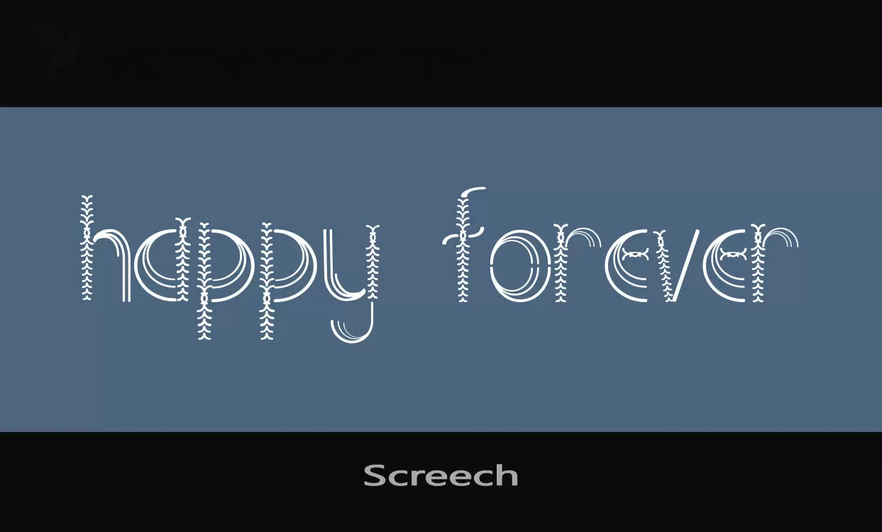 Font Sample of Screech