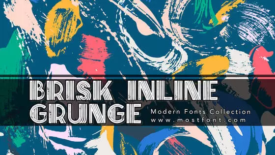 Typographic Design of Brisk-Inline-Grunge