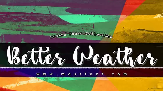 Typographic Design of Better-Weather