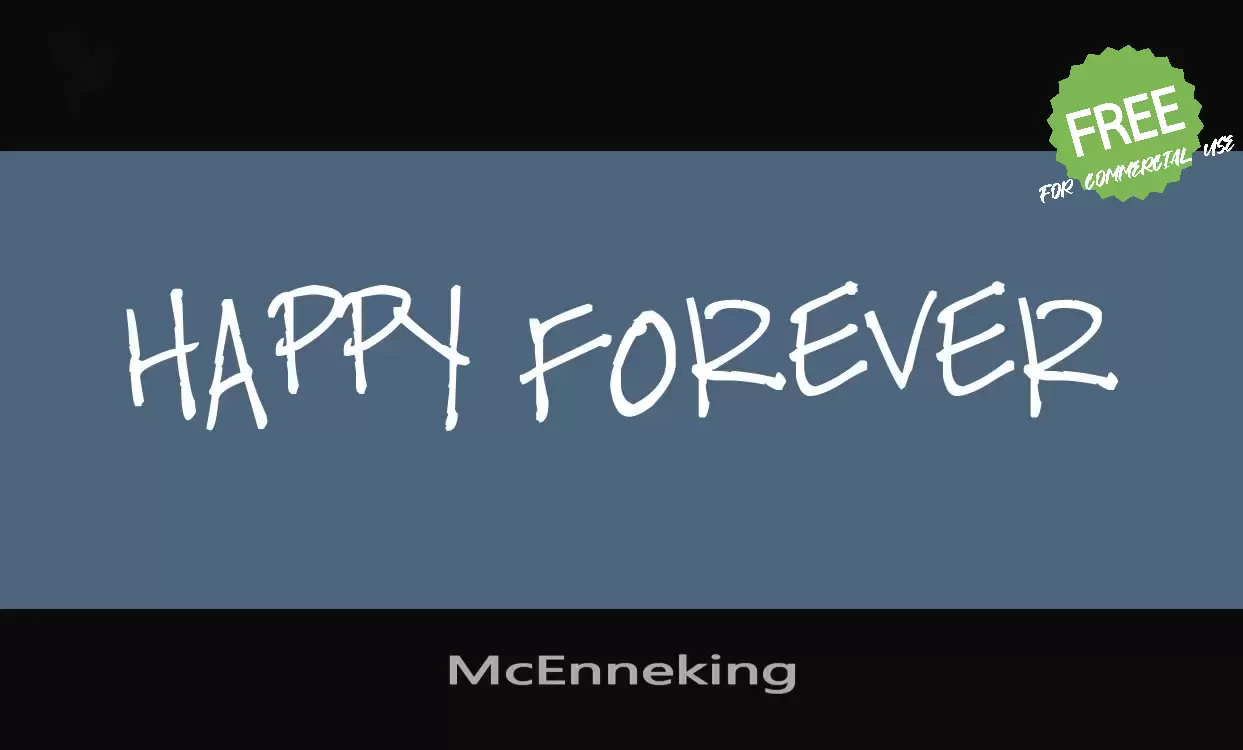 Font Sample of McEnneking