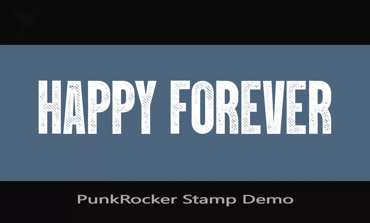 「PunkRocker-Stamp-Demo」字体效果图