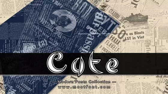 「Cute」字体排版样式