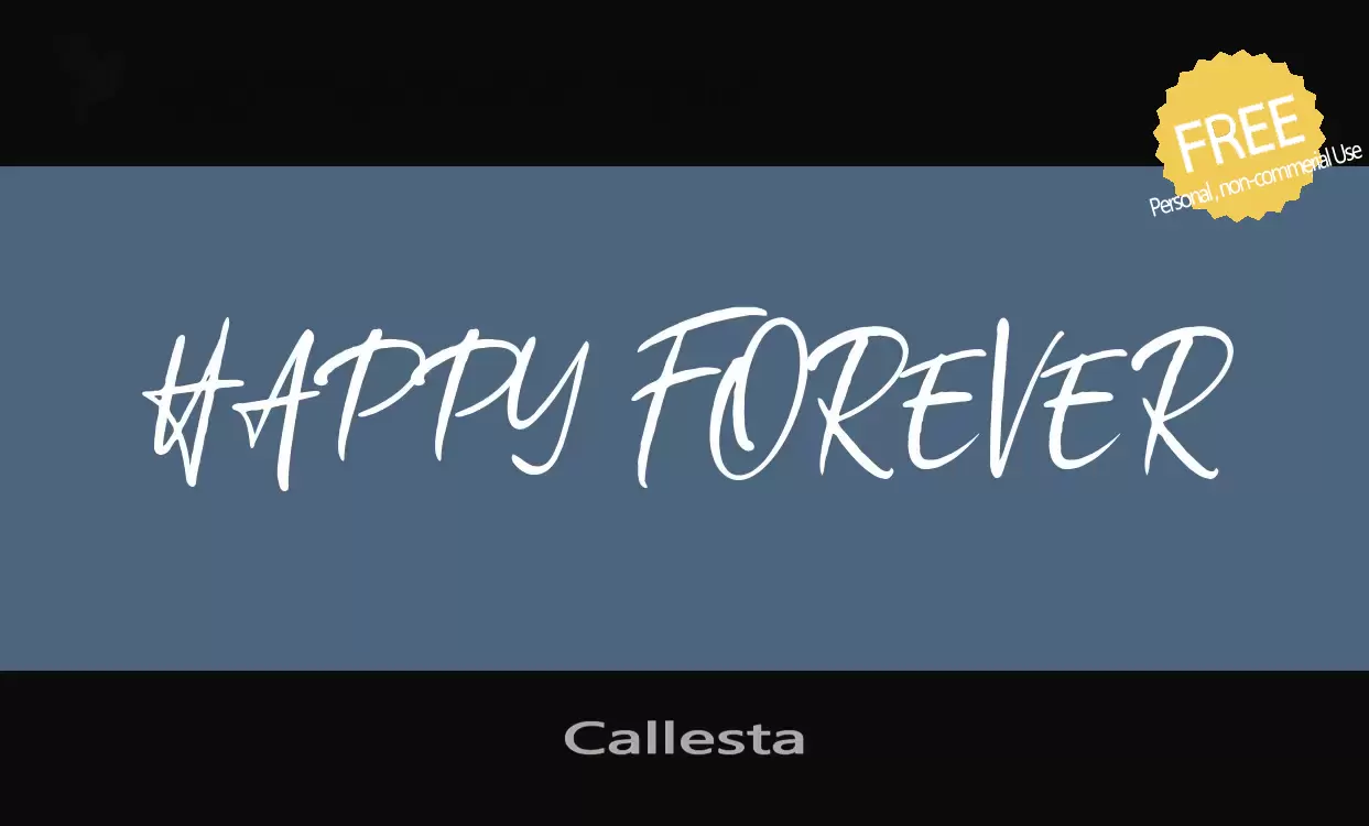 Font Sample of Callesta