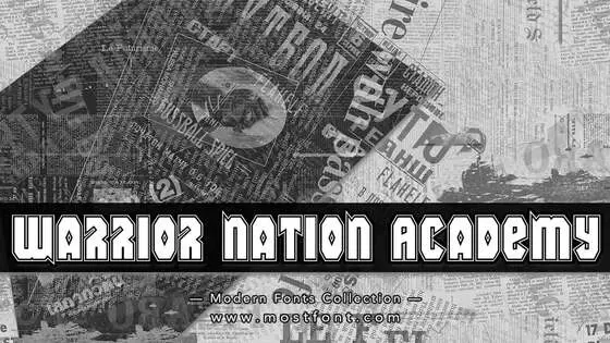 「Warrior-Nation-Academy」字体排版图片