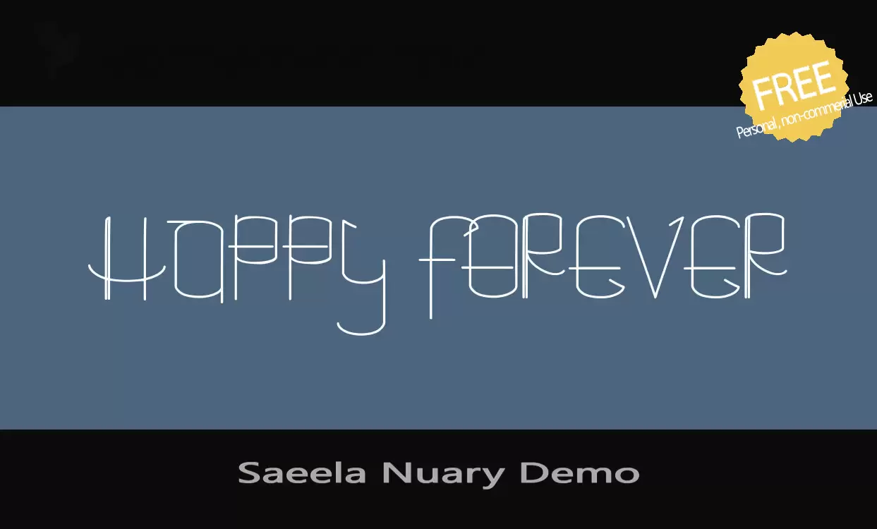 「Saeela-Nuary-Demo」字体效果图