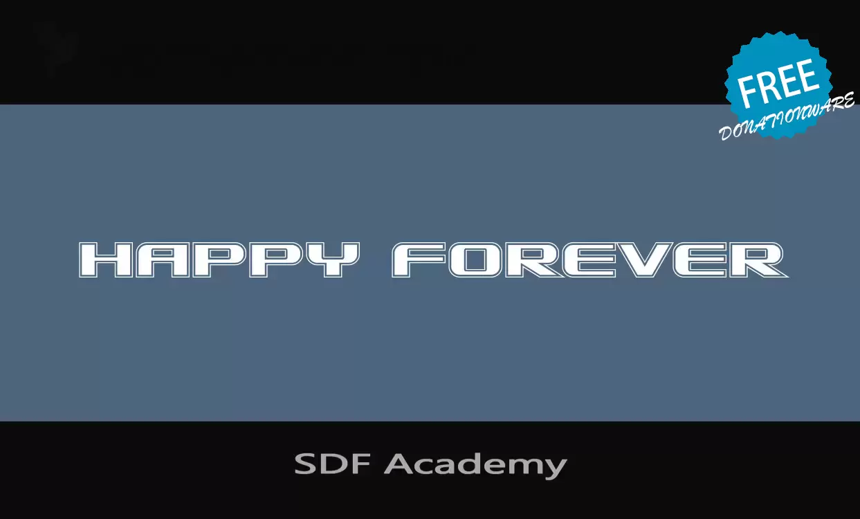 Font Sample of SDF-Academy