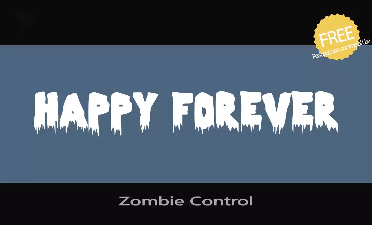 「Zombie-Control」字体效果图