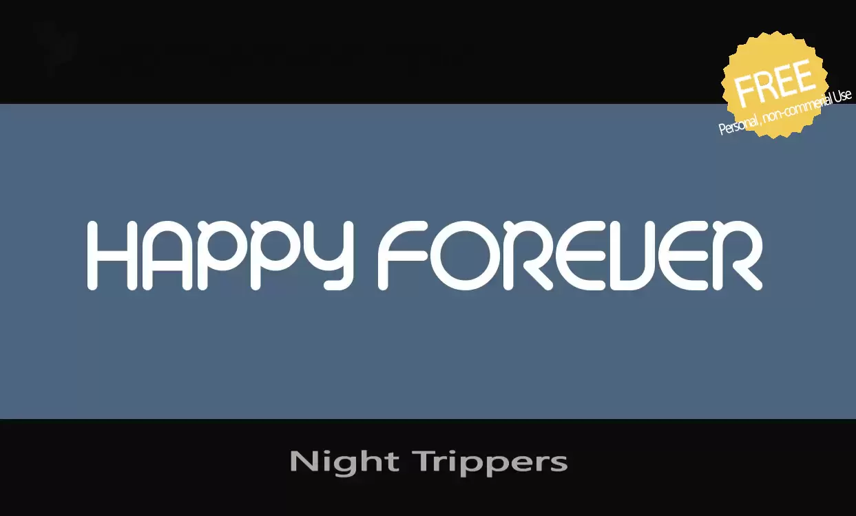 Font Sample of Night-Trippers