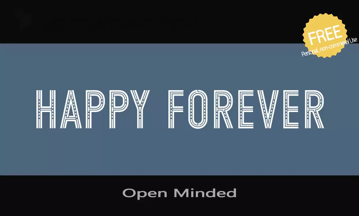 Font Sample of Open-Minded