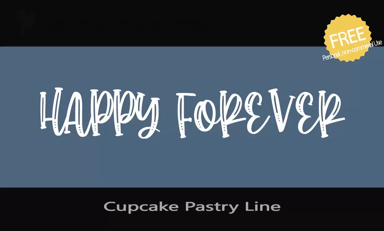 「Cupcake-Pastry-Line」字体效果图