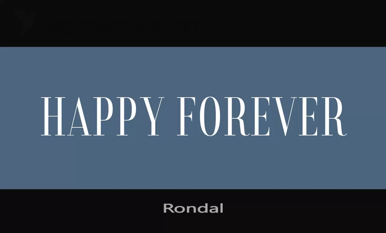 Font Sample of Rondal