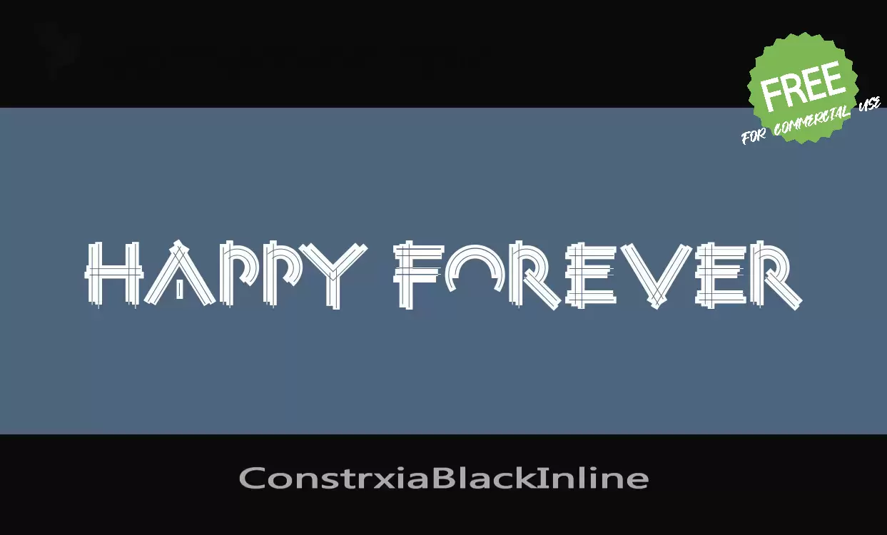 Font Sample of ConstrxiaBlackInline