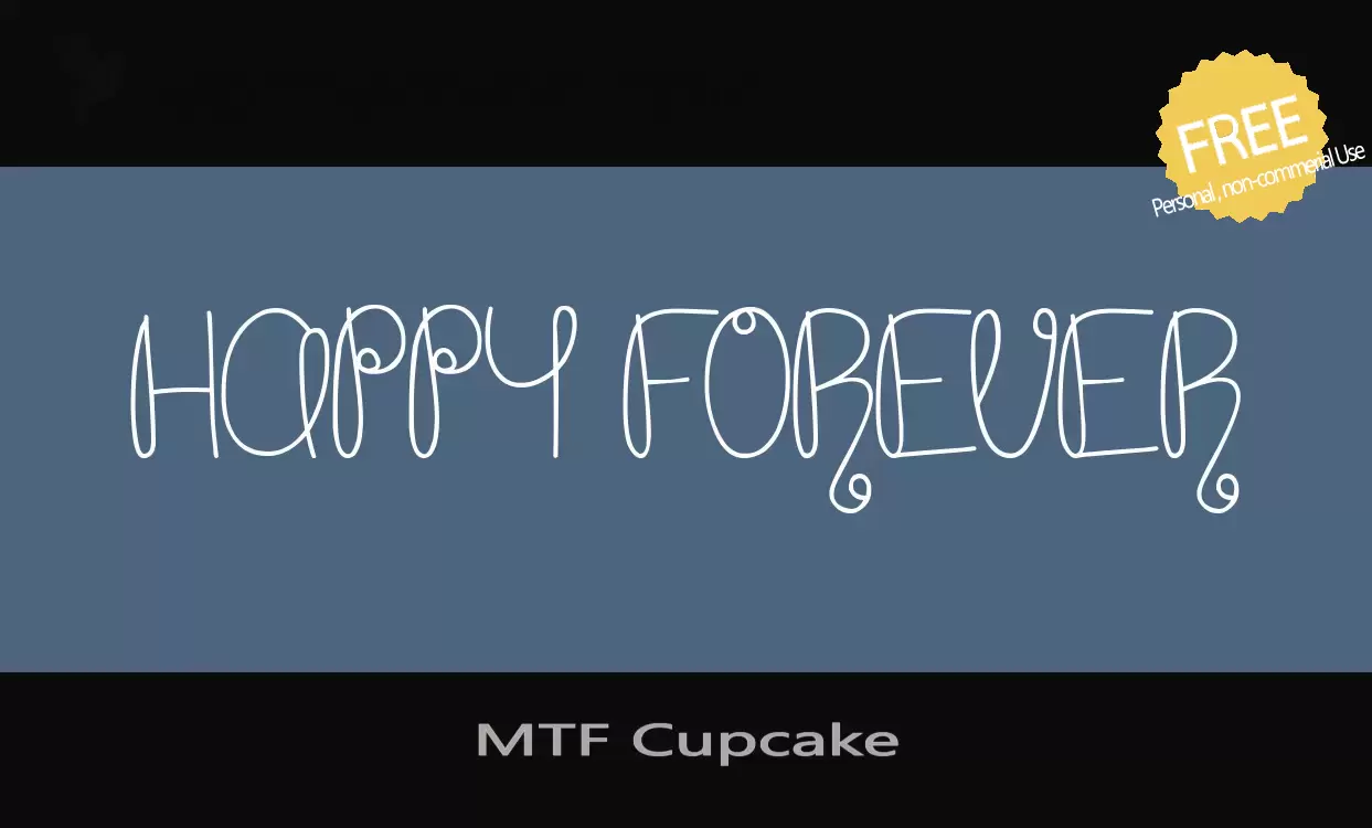 Font Sample of MTF-Cupcake