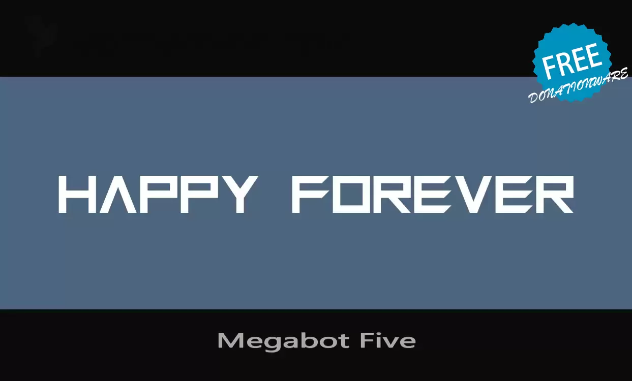 Font Sample of Megabot-Five