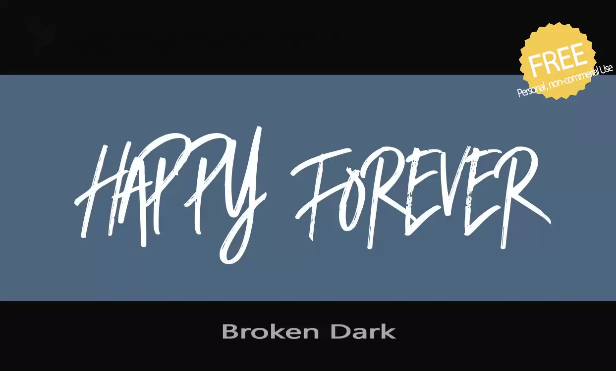 Font Sample of Broken-Dark